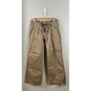 Old Navy Y2K Women's Sz 6 Wide Leg Chino Pants Mid Rise Velvet Accents